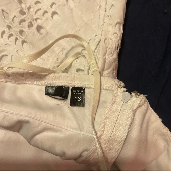 Eyelet Dress with Cut Out and Adjustable Straps | 13 - Picture 4 of 4